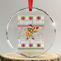 Funny Taco Christmas Crystal Glass Ornament Jigle Bells Taco Shells - Wonder Print Shop