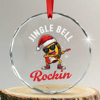 Funny Taco Christmas Crystal Glass Ornament Jingle Bell Rockin - Wonder Print Shop