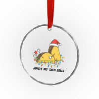 Funny Taco Christmas Crystal Glass Ornament Jingle My Taco Bells - Wonder Print Shop