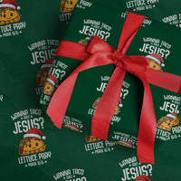 Funny Taco Christmas Wrapping Paper Roll Wanna Taco Bout Jesus Lettuce Pray Mark 16:15 - Wonder Print Shop