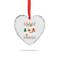 Funny Tech Support Christmas Heart Crystal Glass Ornament I Am Here To Delete Your Cookies - Wonder Print Shop