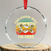 Funny Thanksgiving Deviled Eggs Crystal Glass Ornament You Know Why I Am Here Easter Day - Wonder Print Shop