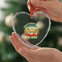 Funny Thanksgiving Deviled Eggs Heart Crystal Glass Ornament You Know Why I Am Here Easter Day - Wonder Print Shop