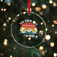 Funny Thanksgiving Dinner Crystal Glass Ornament You Know Why I Am Here TS14