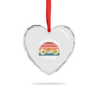 Funny Thanksgiving Dinner Heart Crystal Glass Ornament You Know Why I Am Here - Wonder Print Shop