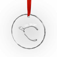 Funny Thanksgiving Oh Snap Crystal Glass Ornament Turkey Wishbone - Wonder Print Shop