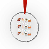 Funny Thanksgiving Thankful Friends Giving Party Crystal Glass Ornament TS11