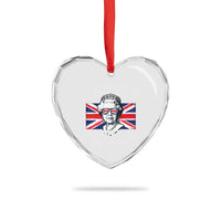 Funny The Colonies Are Quite Rowdy This Evening Heart Crystal Glass Ornament Queen 4th Of July - Wonder Print Shop