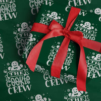 Funny The Cookie Crew Wrapping Paper Roll Christmas Baking Team Gingerbread - Wonder Print Shop