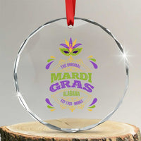 Funny The Original Mardi Gras Mobile Alabama Est 1703 Crystal Glass Ornament