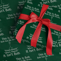 Funny This is Bob Knock Knock Joke Wrapping Paper Roll - Wonder Print Shop
