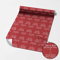 Funny This is Bob Knock Knock Joke Wrapping Paper Roll - Wonder Print Shop