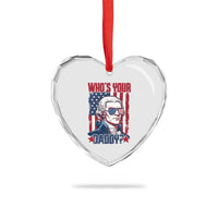 Funny Thomas Jefferson Heart Crystal Glass Ornament Who Is Your Daddy