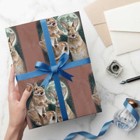 Funny Three Bunny Moon Humorous Rabbit Meme Wrapping Paper Roll