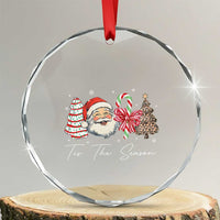 Funny Tis The Season Christmas Crystal Glass Ornament Xmas Holiday Family Matching Santa Xmas Tree - Wonder Print Shop