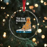 Funny Tis The Season To Be Naughty Dirty Christmas Crystal Glass Ornament Xmas Adult Humor - Wonder Print Shop