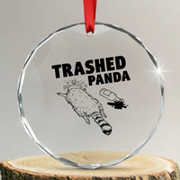 Funny Trashed Panda Crystal Glass Ornament Drunk Raccoon Meme Hot Mess - Wonder Print Shop