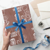 Funny Trashed Panda Wrapping Paper Roll Drunk Raccoon in Toilet Meme Hot Mess - Wonder Print Shop
