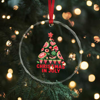 Funny Tropical Xmas Crystal Glass Ornament Watermelon Summer Christmas Tree TS09