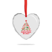 Funny Tropical Xmas Heart Crystal Glass Ornament Watermelon Summer Christmas Tree - Wonder Print Shop