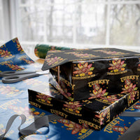 Funny Turkey And Touchdowns Wrapping Paper Roll Thanksgiving American Football Fall Season - Wonder Print Shop