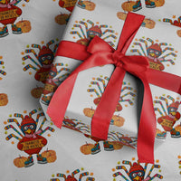 Funny Turkey Ice Hockey Gift Wrapping Paper Roll Thankful For Hockey - Wonder Print Shop