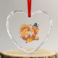 Funny Turkey Six And Seven Meme Heart Crystal Glass Ornament Thanksgiving Gift - Wonder Print Shop