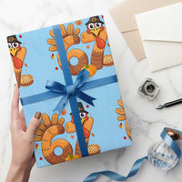 Funny Turkey Six And Seven Meme Wrapping Paper Roll Thanksgiving Gift - Wonder Print Shop