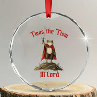 Funny Twas The Tism M Lord Medieval Knight Frog Crystal Glass Ornament
