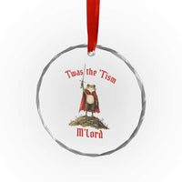 Funny Twas The Tism M Lord Medieval Knight Frog Crystal Glass Ornament