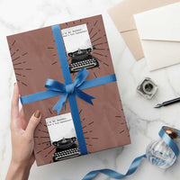 Funny Typewriter Wrapping Paper Roll I Am An Author What Is Your Superpower - Wonder Print Shop