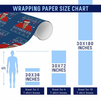 Funny Ugly Christmas Wrapping Paper Roll Chris Holy Schnikes Farley - Wonder Print Shop