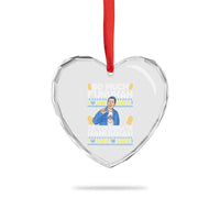 Funny Ugly Hanukkah Heart Crystal Glass Ornament So Much Funukah To Celebrate Hanukkah Sandler - Wonder Print Shop