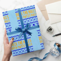 Funny Ugly Hanukkah Wrapping Paper Roll Deck The Halls With Matzo Balls Jewish Gift - Wonder Print Shop