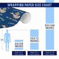 Funny Valentine Goose Wrapping Paper Roll Love Goose On The Loose - Wonder Print Shop