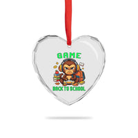 Funny Video Game Heart Crystal Glass Ornament Cute Monkey Back To School - Wonder Print Shop