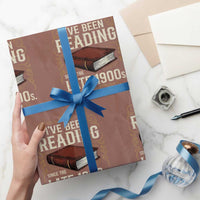 Funny Vintage 80s 90s Book Lover Wrapping Paper Roll I've Been Reading Since The Late 1900s Bookworm Humor