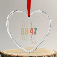 Funny Vintage 80s Style 86 47 2024 Retro Heart Crystal Glass Ornament - Wonder Print Shop
