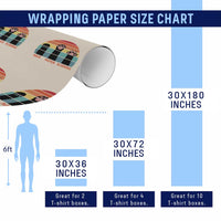Funny Vintage Black Cat Introvert Wrapping Paper Roll Rock Paper Scissors Paw