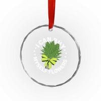 Funny Weed Cannabis 420 Crystal Glass Ornament I Can Buy Myself Flowers Marijuana Smoking - Wonder Print Shop