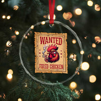Funny Weed Lover Cannabis 420 Crystal Glass Ornament Fried Chicken - Wonder Print Shop