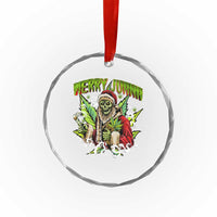 Funny Weed Xmas Crystal Glass Ornament Merry Juana Santa Skeleton 420 TS09