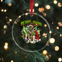 Funny Weed Xmas Crystal Glass Ornament Merry Juana Santa Skeleton 420 TS09