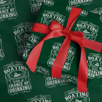 Funny Weekend Forecast Boating With A Chance Of Drinking Wrapping Paper Roll Pontoon Boat Captain - Wonder Print Shop
