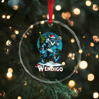 Funny Wendigo Monster Christmas Crystal Glass Ornament Rock On Hand Meme Xmas TS14