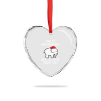 Funny White Elephant Xmas Heart Crystal Glass Ornament I Went To A White Party And Got This Gift Exchange - Wonder Print Shop