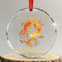Funny Witch Crystal Glass Ornament On A Dark Desert Highway Cool Wind In My Hair - Wonder Print Shop