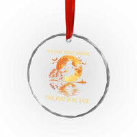 Funny Witch Crystal Glass Ornament On A Dark Desert Highway Cool Wind In My Hair TS10