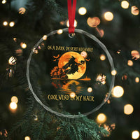 Funny Witch Crystal Glass Ornament On A Dark Desert Highway Cool Wind In My Hair TS10