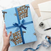 Funny Woodworking Dad Gift Wrapping Paper Roll Best Dad Ever